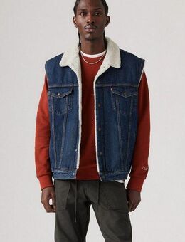 Levi's® Jeansweste SLEEVELESS TYPE 3 SHERPA mit Lammfelloptik Innenfutter