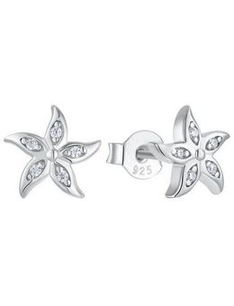 Amor Paar Ohrstecker Starfish, mit Zirkonia (synth)