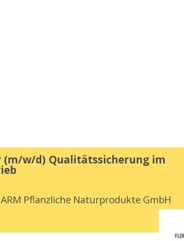 Mitarbeiter (m/w/d) Qualitätssicherung im Schichtbetrieb - Gera