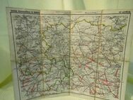 Landkarte um 1920 / Deutsche Straßenprofilkarte für Radfahrer Nr. 42 Leipzig - Zeuthen