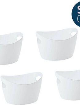 KOZIOL Organizer Bottichelli S (4er-Set), Aufbewahrungsbox, made in Germany, Kunststoff, 1,5 Liter