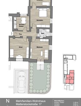 4-Zimmer-Whg. mit Gartenanteil im NEU sanierten Mehrfamilienhaus! - Würzburg