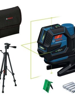 Bosch Professional Kreuzlinienlaser Kombilaser »GCL 12V-50-22 CG«, ohne Akku, ohne Ladegerät, mit Baustativ BT 150 Professional