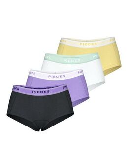 pieces Hipster PCLOGO LADY 4 PACK SOLID NOOS BC (Packung, 4-St., 4er-Pack)