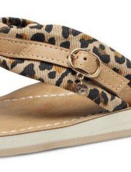 Tamaris AVRIL Zehentrenner, Sommerschuh, Flats, Schlappen mit T-Logoanhänger