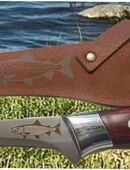 Anglermesser mit Scheide inkl. Gravur Forelle in 37520