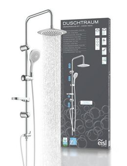 Eisl Brausegarnitur DUSCHTRAUM, Höhe 100,5 cm, 4 Strahlart(en), 3-fach verstellbare Wellness Handbrause mit Antikalk-Noppen