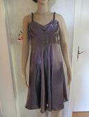 NEU * Seiden Satin * Abend * Ausgeh * Tanz * Fest * Flecht Träger * Rockabilly Tellerrock * Kleid "VERO MODA" Gr. 36- 38/ S * lila- aubergine * in 88499