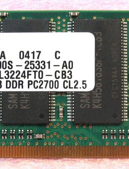 Samsung - 256MB DDR RAM - M470L3224FT0-CB3 - 200-pin SO-DIMM PC-2700S - Biebesheim (Rhein)