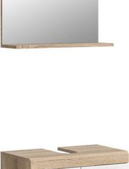 INOSIGN Badmöbel-Set Siena, 2 teilig, bestehend aus: Waschbeckenunterschrank, Spiegel, (Set), in verschiedenen Farben erhältlich, Badmöbel, Kombination, Badezimmer