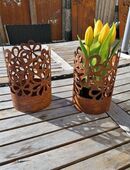 Edelrost Windlicht "Hippi" zum Stellen o. Stecken Gartendeko in 87647