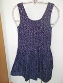 blaues Kleid weiß geblümt, Gr. 38, von Clockhouse in 21357