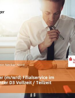 Mitarbeiter (m/w/d) Filialservice im ServiceCenter D3 Vollzeit / Teilzeit - Mannheim