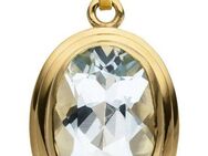 JOBO Kettenanhänger Anhänger oval, 585 Gold mit Aquamarin
