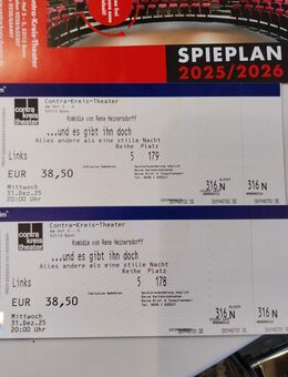 2 Tickets Conta Kreis Theater Bonn 31.12.25 20:00 - Rösrath Zentrum