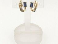 Damen Ohrringe aus 9 kt Gold mit 1.20 ct Saphire - Leimen Zentrum
