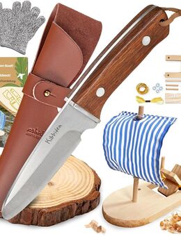 Schnitzmesser Kinder ab 8 Jahre mit Bausatz für ein Boot NEU - Lenzkirch