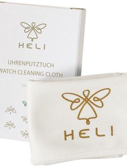 HELI 113040OT Pflegetuch (Mikrofaser, 23x23 cm, Quarzuhr, Armbanduhr, Reinigung, Edelstahlarmband, Putztuch)