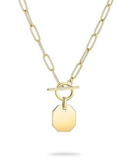 Liebeskind Berlin Kette mit Anhänger Schmuck Edelstahl Halskette The T-Bar Plate