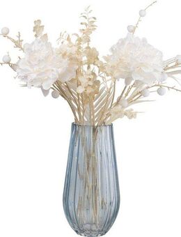 Kunstblumenstrauß Peonien-Mix-Bund mit Vase Pfingstrose, Creativ green, Höhe 58 cm, mit Textilpflanzen in trendiger Trockenblumen-Optik