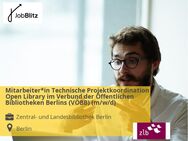 Mitarbeiter*in Technische Projektkoordination Open Library im Verbund der Öffentlichen Bibliotheken Berlins (VÖBB) (m/w/d) - Berlin