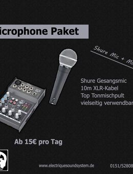 [VERMIETUNG] Shure Microphone + Tonmixer Mikrophone Paket - Magdeburg