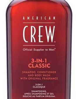 American Crew Haarshampoo 3In1 Classic Shampoo 450 ml, Für Herren aller Haartypen, spendet Feuchtigkeit, beruhigt Kopfhaut.