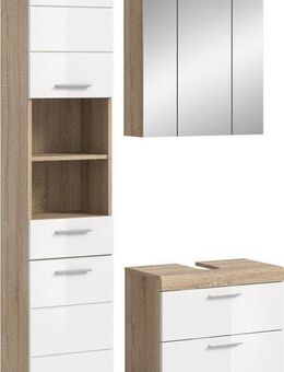 INOSIGN Badmöbel-Set Siena, 3 teilig, bestehend aus:, (Set), Hochschrank, Waschbeckenunterschrank, Spiegelschrank