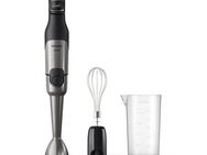 Philips Stabmixer HR2682/00 5000 Series, mit ProMix-Technologie, 1200 W, Becher und Schneebesenaufsatz, Edelstahl/Schwarz