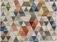 FLAIR RUGS Wollteppich Amari, rechteckig, Höhe: 10 mm, mit Hoch-Tief-Effekt, aus 100% Wolle, grafische & geometrische Muster