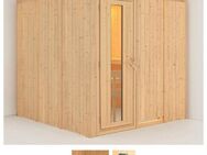 Karibu Sauna Rodin, BxTxH: 196 x 196 x 198 cm, 68 mm, (Set) ohne Ofen