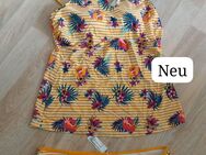 neuer Tankini, 2 Teiler, Gr.44, Rainbow, gelb weiße Streifen mit tropischem Muster - Mülheim (Ruhr)