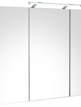 Schildmeyer Spiegelschrank Dorina, mit höhenverstellbaren Glasböden Breite 100 cm, 3-türig, LED-Beleuchtung, Schalter-/Steckdosenbox