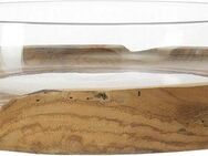 LEONARDO Schale ERRA, Glas, 39 cm mit Teaksockel, Kalk-Natron-Glas, handgefertigt