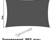 Sonnensegel 4x6 m – Grau – Neu & originalverpackt - Mainhausen