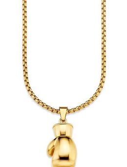 Bruno Banani Kette mit Anhänger Schmuck Geschenk Halskette Box-Handschuh, Venezianerkette
