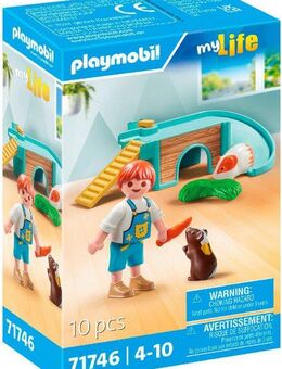 Playmobil® Junge mit Meerschweinchen (71746), Playmobil My Life Konstruktions-Spielset, (10 St)