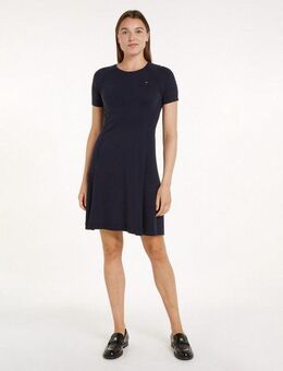 Tommy Hilfiger Jerseykleid CO JERSEY STITCH F&F DRESS mit Logostickerei auf der Brust