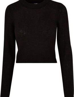 URBAN CLASSICS Rundhalspullover Urban Classics Damen Ladies Short Waffle Sweater (1-tlg)