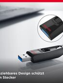 USB 3.0 Typ A Speicherstift SanDisk Ultra 256GB mit einer Datenübertragung von bis zu 130MBit/s, Betriebssystem Ubuntu Linux Mint 64bit Version 21.1 Vera - Cinnamon in 90763