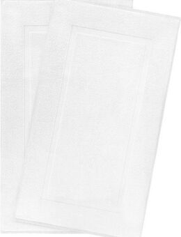 HAMMETEX Badematte Hotelmatte, Duschvorleger, Höhe 5 mm, rutschhemmend beschichtet, beidseitig nutzbar, Baumwolle, rechteckig, 2-teiliges Set, einfarbig, 100% Baumwolle