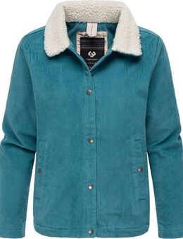 Ragwear Cordjacke Walinea Corduroy Stylische Damen Jacke aus Cord mit Teddyfell-Kragen