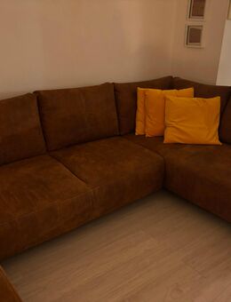 Couch Cognacfarben mehliert neuwertig von Segmüller - München Untergiesing-Harlaching