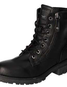Mustang Shoes Schnürboots, Schnürstiefelette, Blockabsatz, mit Reißverschluss