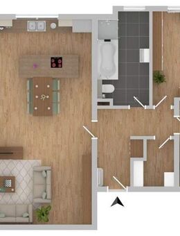 NATUR PUR! ATTRAKTIVE 106 M² OG-WOHNUNG MIT BALKON UND SICHT INS GRÜNE! - Perl