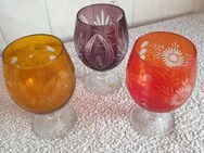 3 Kristallgläser v. Kunstglas Wasungen 18 cm hoch, m.Schliff, dm 12 cm,neuwertig - Erfurt