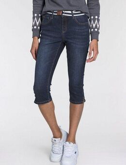 KangaROOS Caprijeans CAPRI-JEANS mit Gürtel (Set, mit abnehmbarem Gürtel) Skinny Fit, mit Schlitz, normale Leibhöhe