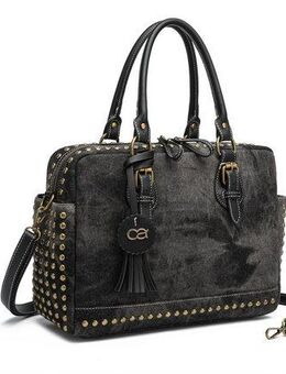 COLLEZIONE ALESSANDRO Schultertasche Denim, aus griffigem Jeansstoff mit Nieten