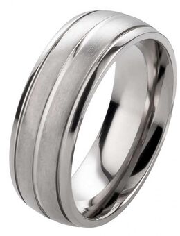 Herrenring Titanring HT037 mit gratis Gravur - Aholming