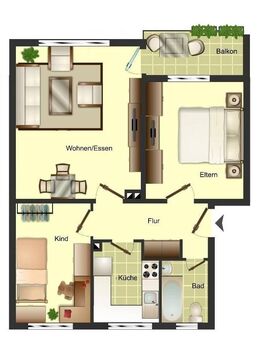 Demnächst frei! 3-Zimmer-Wohnung in Düsseldorf Garath - Düsseldorf